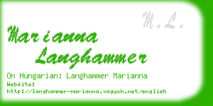 marianna langhammer business card